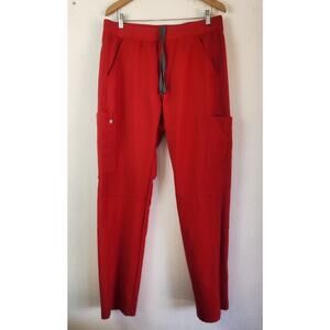 Figs Axim Cargo Scrub Pant in Red Men Size Large T2001